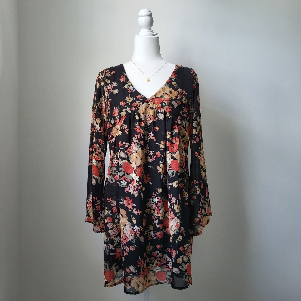 Peppermint Black floral dress from boutique Brand